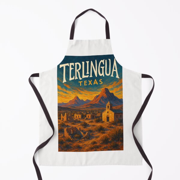 Item preview, Terlingua Texas Ghost Town with Ruins and Chisos Mountains at Dusk designed and sold by Places On Earth.