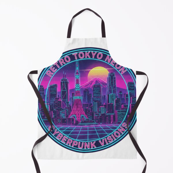 Item preview, Retro Neon Tokyo Skyline – Vaporwave Edition designed and sold by Tily360.