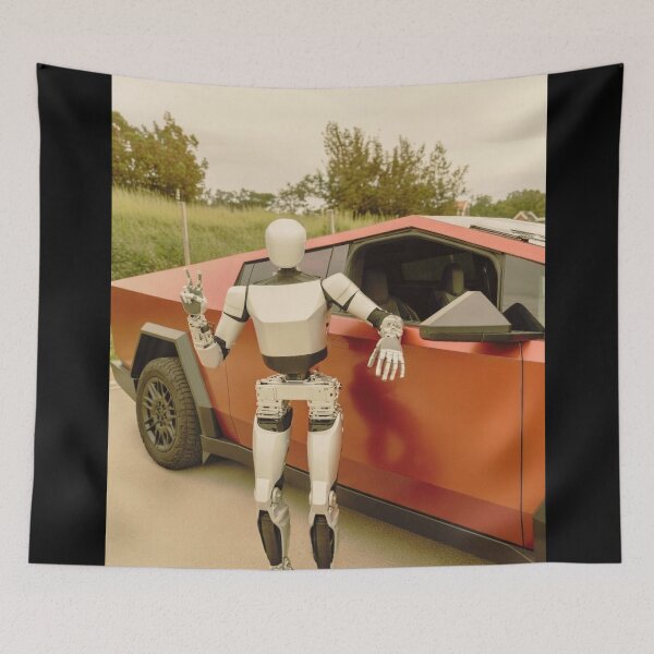 Item preview, tesla humanoid robot art designed and sold by TEEJAMBOREE.