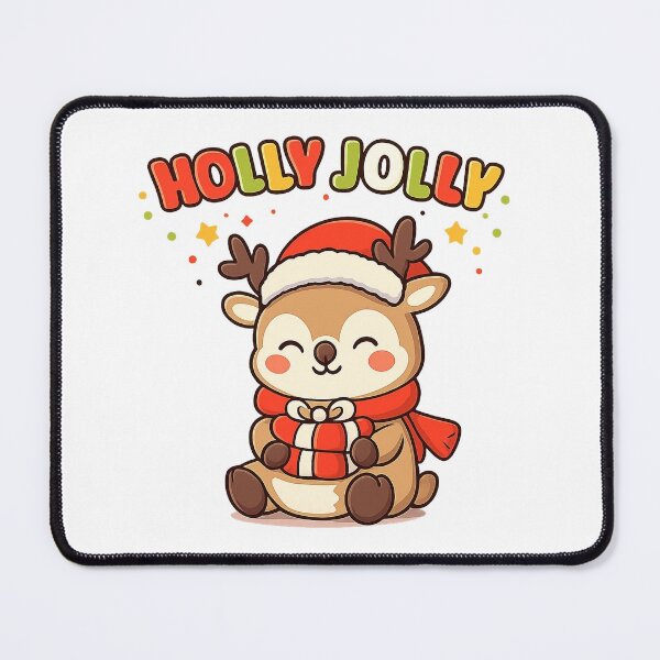 Item preview, Holly Jolly Cute Reindeer Christmas Illustration designed and sold by StyleLap.