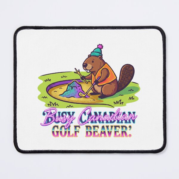 Item preview, Busy Canadian Golf Beaver Funny Cartoon Mascot for Golf Lover designed and sold by chattsuede.