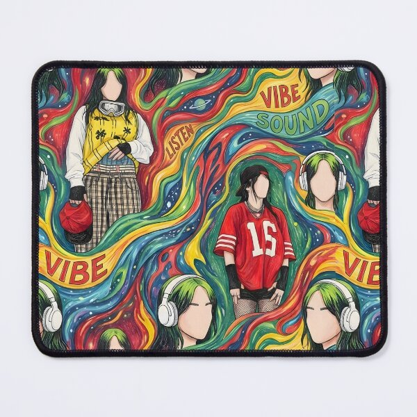 Item preview, Billy Elish Music Girl Pattern – Colorful Aesthetic Art designed and sold by Artistic canvas store.