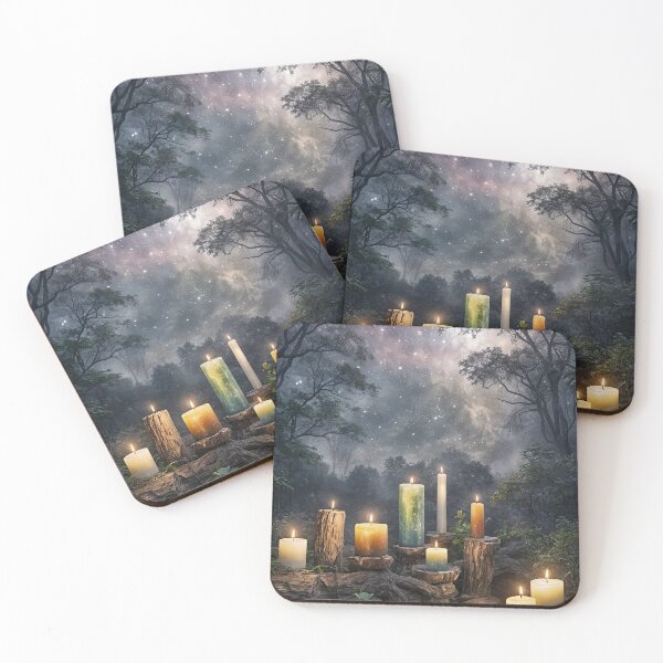 Item preview, Candlelit Forest Under Starry Sky designed and sold by Stephanie Laird.