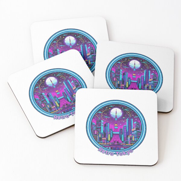 Item preview, Retro Neon Tokyo Skyline – Cosmic Edition designed and sold by Tily360.