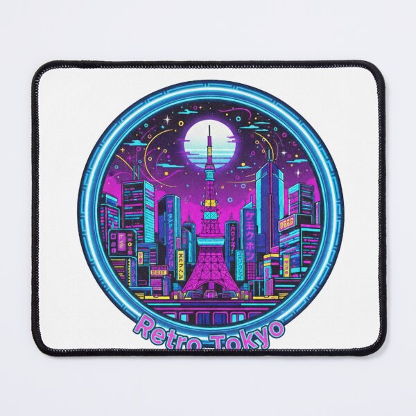 Item preview, Retro Neon Tokyo Skyline – Cosmic Edition designed and sold by Tily360.