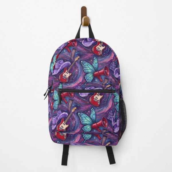 Item preview, Cosmic Rock & Magic Wings Pattern – Retro Guitar, Butterfly & Cowgirl Aesthetic designed and sold by Artistic canvas store.