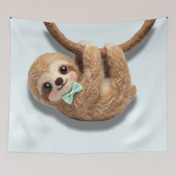 Item preview, Zane the Sloth | Cozy Needle Felt Plushcore designed and sold by Velvet Studio | Sailguga.