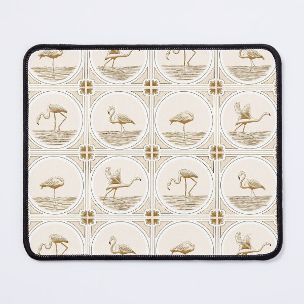 Item preview, Delft Sepia Flamingo Pattern – Dutch Tile Inspired Bird Design, Coastal Print for Apparel & Decor designed and sold by piptompatternco.