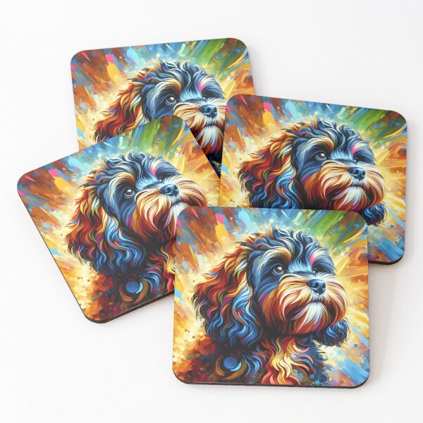 Item preview, Cockapoo Dog Acrylic Print Doggo Portrait Pet Lovers designed and sold by Puppy Puzzles Plus.