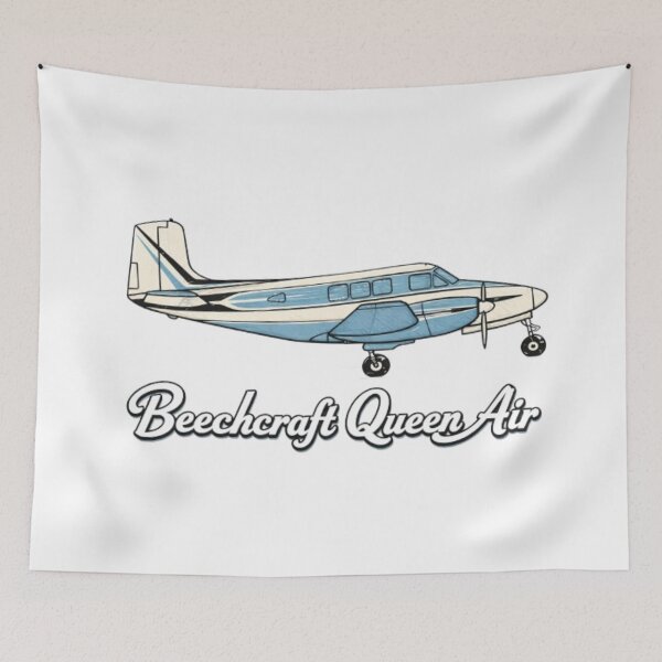 Item preview, vintage straight tail beechcraft Queen Air multi engine designed and sold by PilotandPlane.