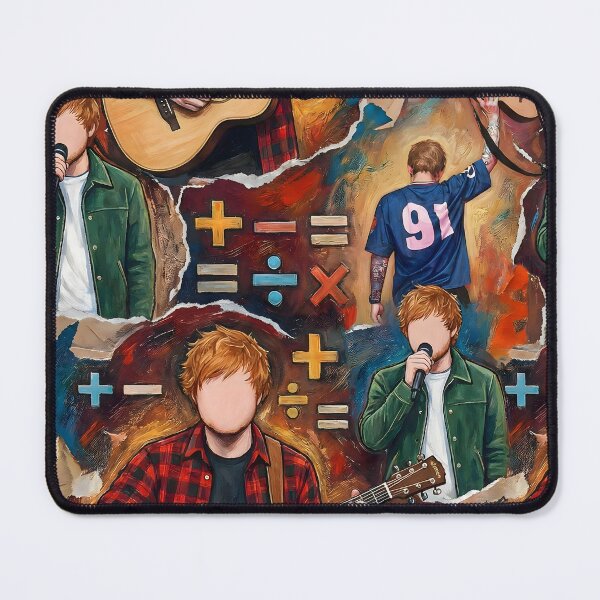Item preview, Ed Acoustic Star Collage • Cozy Guitar • Mixed Media Music Illustration designed and sold by Artistic canvas store.
