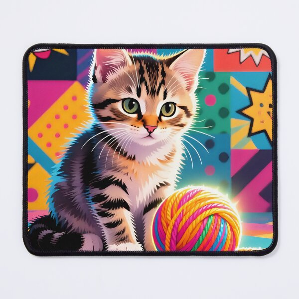 Item preview, A kitten playing with a ball of yarn designed and sold by Nomad-Maynard.