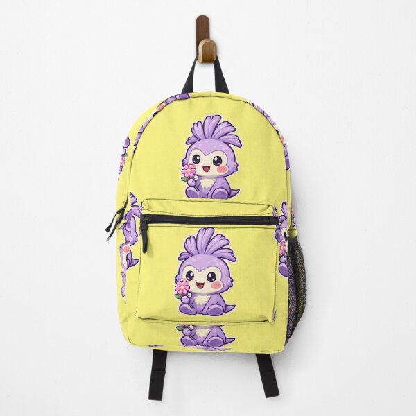 Item preview, Wobblet Holding a Flower – Cute Purple Character Sticker designed and sold by TroyTheTerrific.