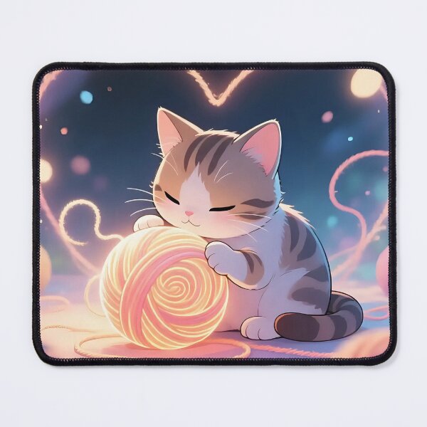 Item preview, A kitten playing with a ball of yarn designed and sold by Nomad-Maynard.