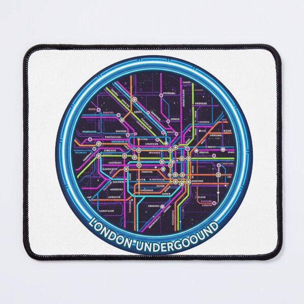 Item preview, London Underground Abstract Map – Neon Circuit Edition designed and sold by Tily360.