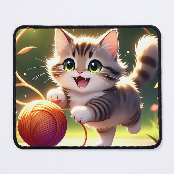 Item preview, A kitten playing with a ball of yarn designed and sold by Nomad-Maynard.
