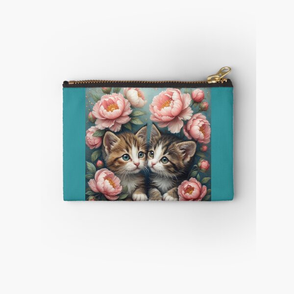 Item preview, A couple of cute kittens among the peonies. designed and sold by Natalia-Vlad.