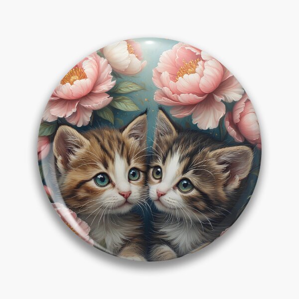 Item preview, A couple of cute kittens among the peonies. designed and sold by Natalia-Vlad.