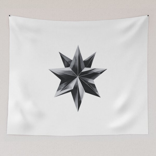 Item preview, Abstract Black Eight Pointed Star designed and sold by RED-MOUSE.