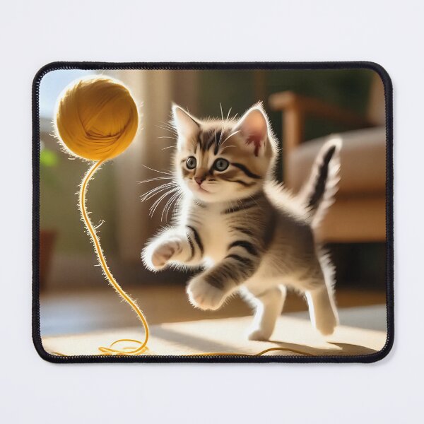 Item preview, A kitten playing with a ball of yarn designed and sold by Nomad-Maynard.