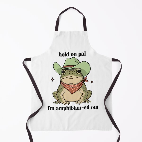 Item preview, Hold On Pal – Funny Frog Cowboy Pun designed and sold by Senkov.