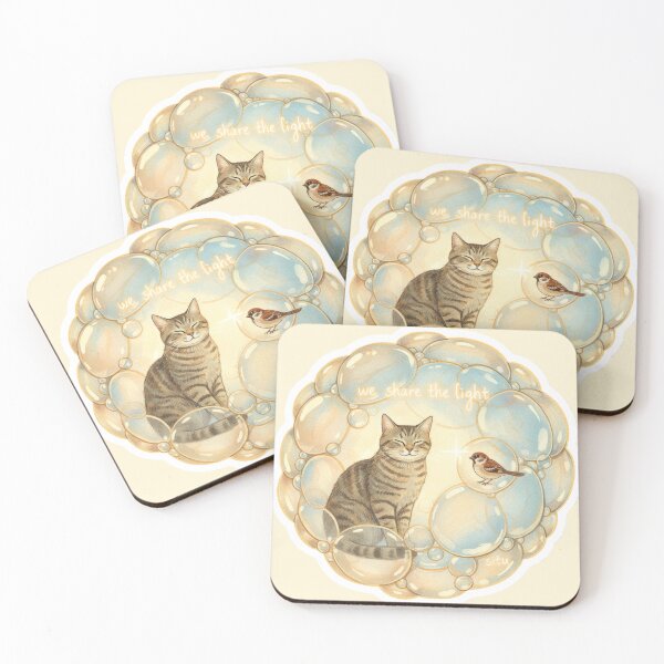 Item preview, Happy Cat and Sparrow Share the Light designed and sold by SITU art.