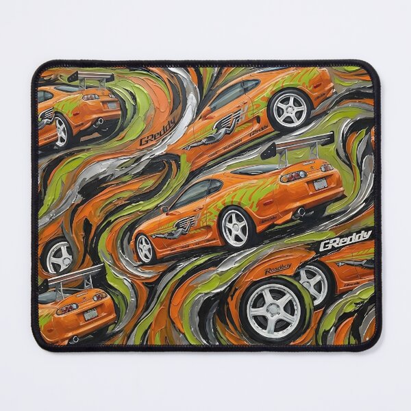 Item preview, Fast-Energy Brian orange Sports Car Swirl Oil Painting designed and sold by Artistic canvas store.