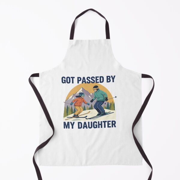 Item preview, Skiing Daughter Outpaces Dad - Funny Ski Family Gift designed and sold by Merchifyme2000.