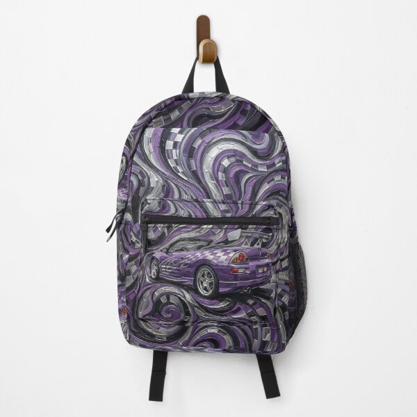 Item preview, High-Energy Roman Purple Sports Car Swirl Oil Painting designed and sold by Artistic canvas store.