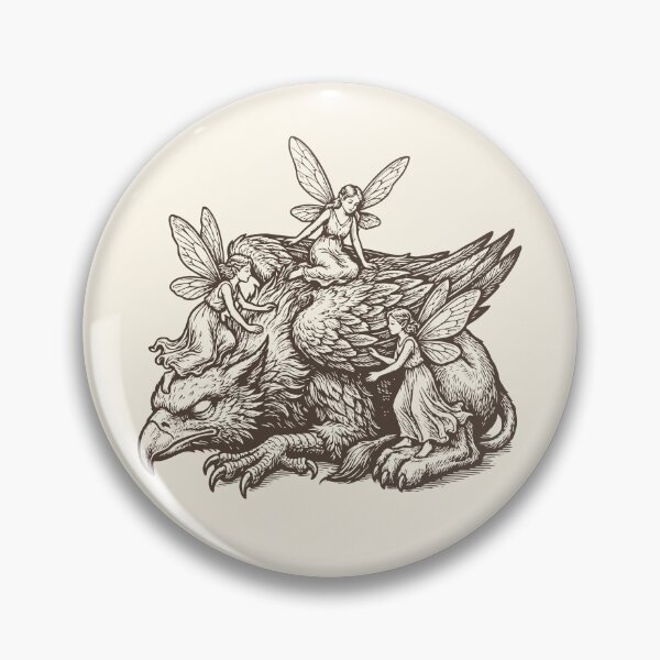 Item preview, Griffin & Fairies Mythical Creature Retro Fantasy designed and sold by Y-Vibes.