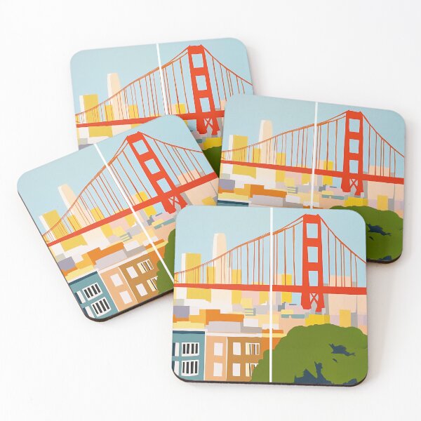 Item preview, San Francisco Golden Gate Pastel Skyline designed and sold by SkylineVistas Designs.