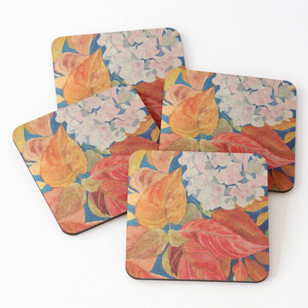 Item preview, Pink hydrangea in autumn watercolour  designed and sold by esvb.