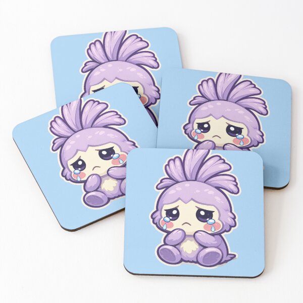 Item preview, Sad Wobblet Sticker – Cute Crying Purple Mascot designed and sold by TroyTheTerrific.
