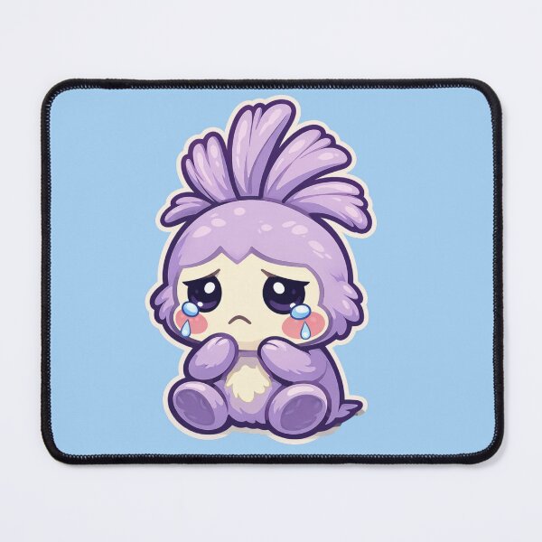 Item preview, Sad Wobblet Sticker – Cute Crying Purple Mascot designed and sold by TroyTheTerrific.