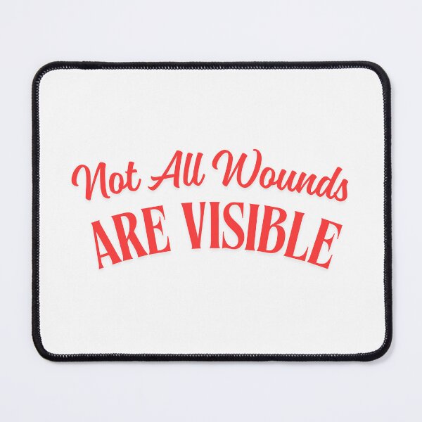 Item preview, Not All Wounds Are Visible - PTSD Awareness Shirt (Red Text) designed and sold by Vet-MH-Threads.