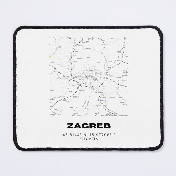Item preview, Zagreb Croatia Map Art | Minimalist City Map | Modern Travel Wall Decor designed and sold by RM-Journey.