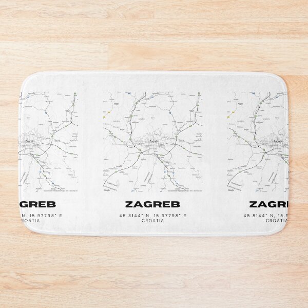 Item preview, Zagreb Croatia Map Art | Minimalist City Map | Modern Travel Wall Decor designed and sold by RM-Journey.