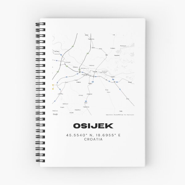 Item preview, Osijek Croatia Map Illustration | Minimalist City Print | Modern Decor designed and sold by RM-Journey.