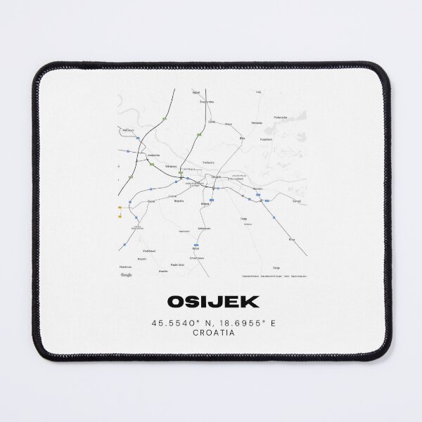 Item preview, Osijek Croatia Map Illustration | Minimalist City Print | Modern Decor designed and sold by RM-Journey.