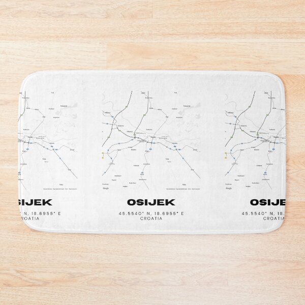Item preview, Osijek Croatia Map Illustration | Minimalist City Print | Modern Decor designed and sold by RM-Journey.