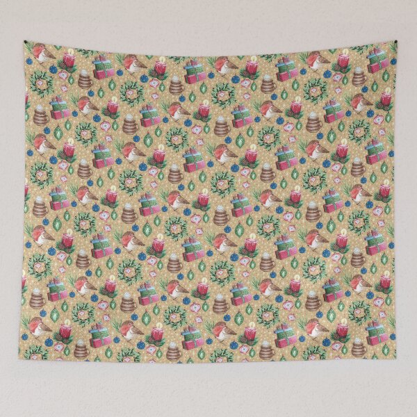 Item preview, Vintage Cozy Christmas Pattern designed and sold by Carrot Faery Art.