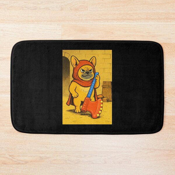 Item preview, French Bulldog Medieval Dogs – Grumpy Executioner – Gift for French Bulldog Lovers • Retro Comics • Vintage Halftone designed and sold by JacobKAurumhead.