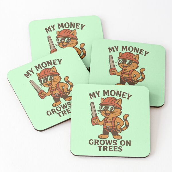 Item preview, My Money Grows On Trees Cat Arborist Design designed and sold by Meandmyshop.