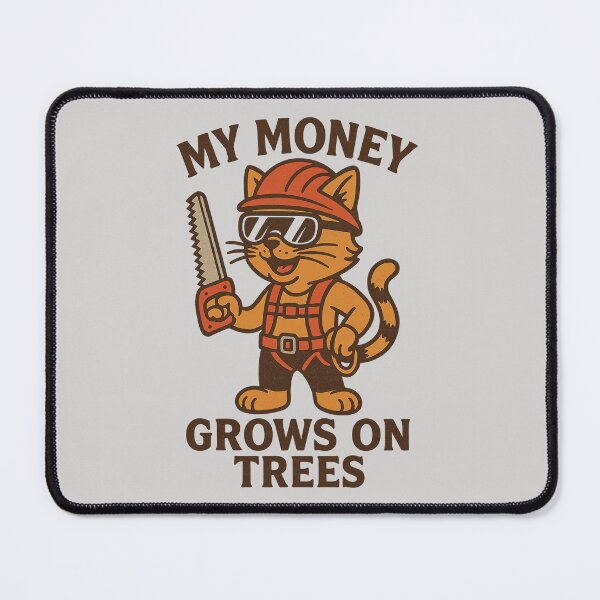 Item preview, My Money Grows On Trees Cat Arborist Design designed and sold by Meandmyshop.