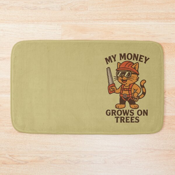 Item preview, My Money Grows On Trees Cat Arborist Design designed and sold by Meandmyshop.