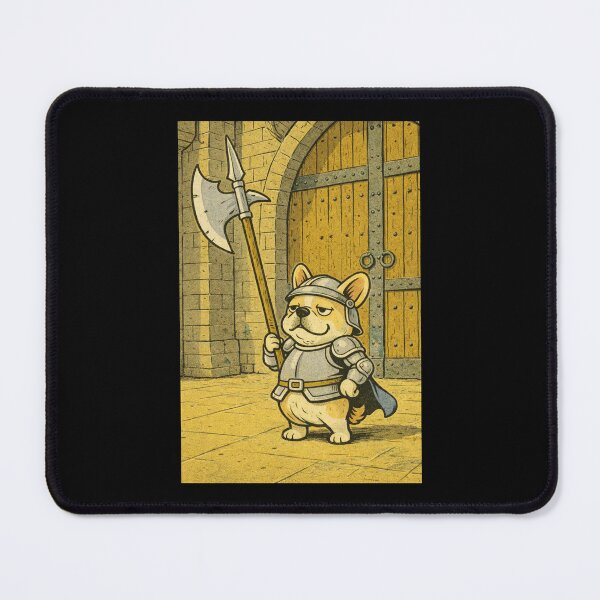 Item preview, French Bulldog Medieval Dogs – Castle Gate Guard – Gift for French Bulldog Lovers • Retro Comics • Vintage Halftone designed and sold by JacobKAurumhead.