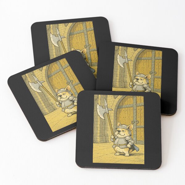 Item preview, French Bulldog Medieval Dogs – Castle Gate Guard – Gift for French Bulldog Lovers • Retro Comics • Vintage Halftone designed and sold by JacobKAurumhead.