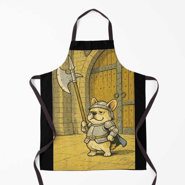 Item preview, French Bulldog Medieval Dogs – Castle Gate Guard – Gift for French Bulldog Lovers • Retro Comics • Vintage Halftone designed and sold by JacobKAurumhead.