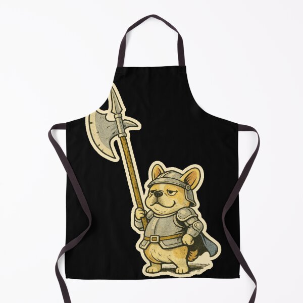 Item preview, French Bulldog Medieval Dogs – Castle Gate Guard Clean Cut – Gift for French Bulldog Lovers • Retro Comics • Vintage Halftone designed and sold by JacobKAurumhead.
