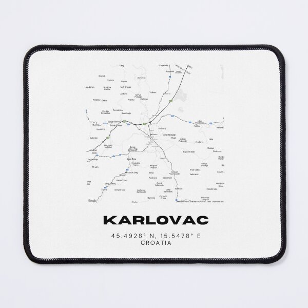 Item preview, Karlovac Croatia Map Illustration | Minimal City Map | Modern Wall Art designed and sold by RM-Journey.